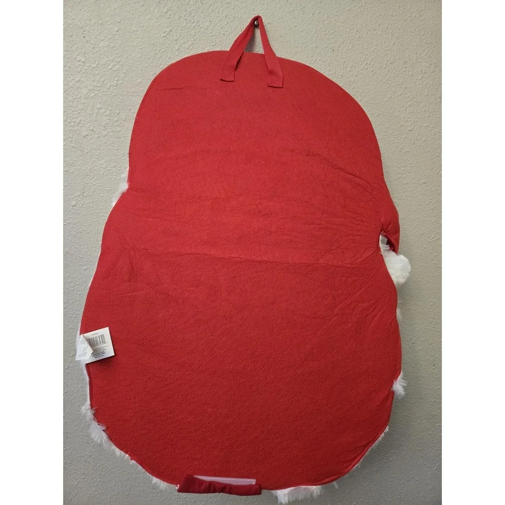 Vintage 1990 Giant Gemmy Plush Hanging Santa Face Head Musical Animated 30